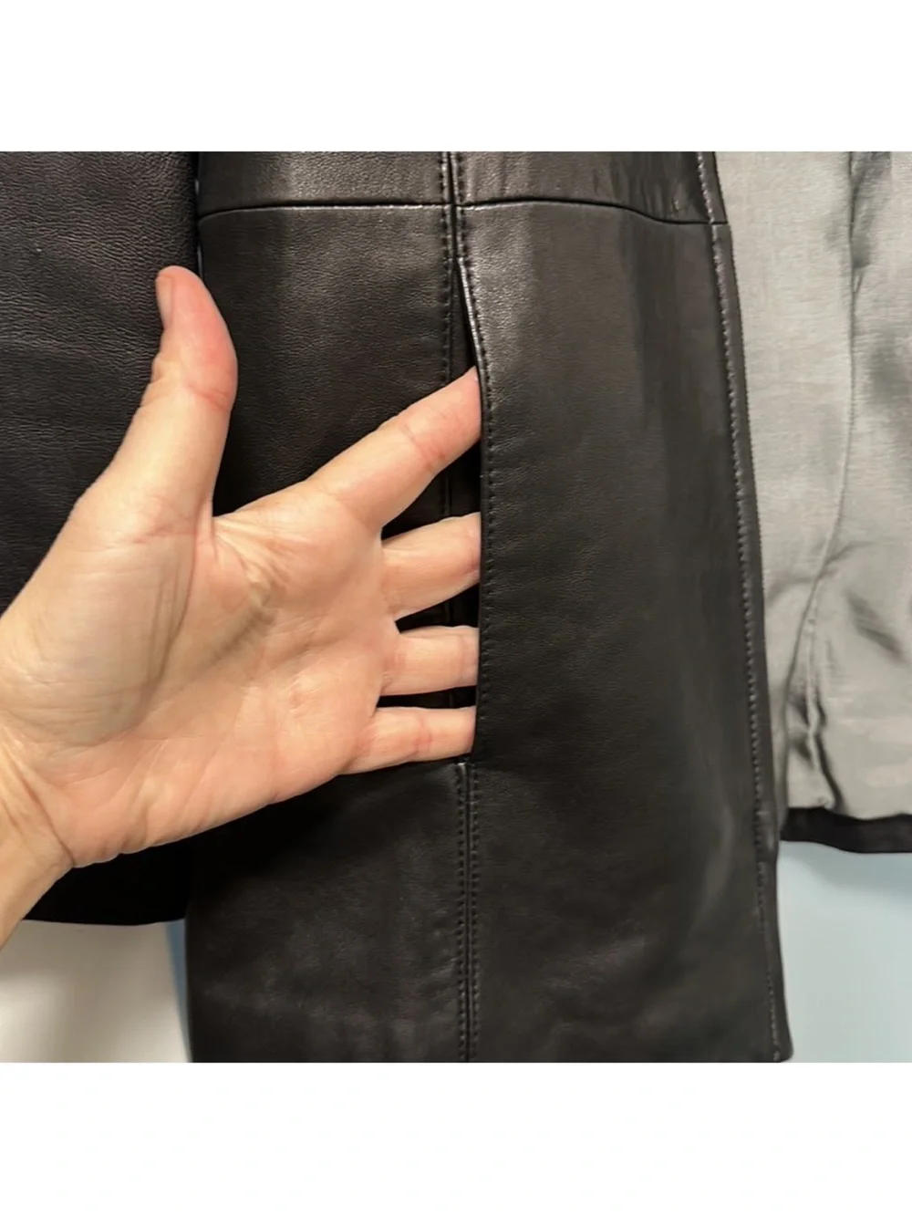 Boston Harbour Buttery soft classic leather jacket L